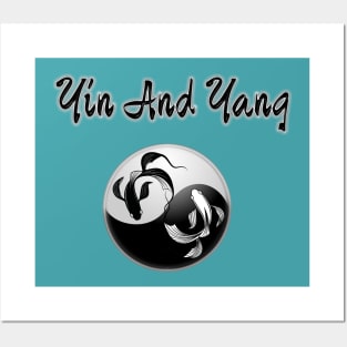 Yin And Yang Koi Fish Posters and Art